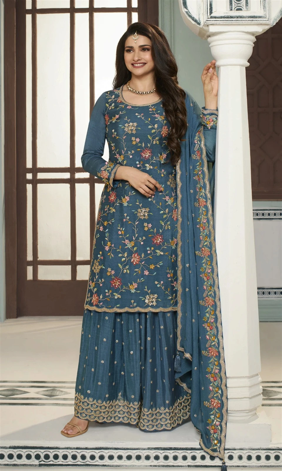 Vinay Kuleesh Avanti Chinon Wholesale Designer Salwar Suit Catalog — Wholesale Salwar Suits, MPA wholesale from Surat — view 2